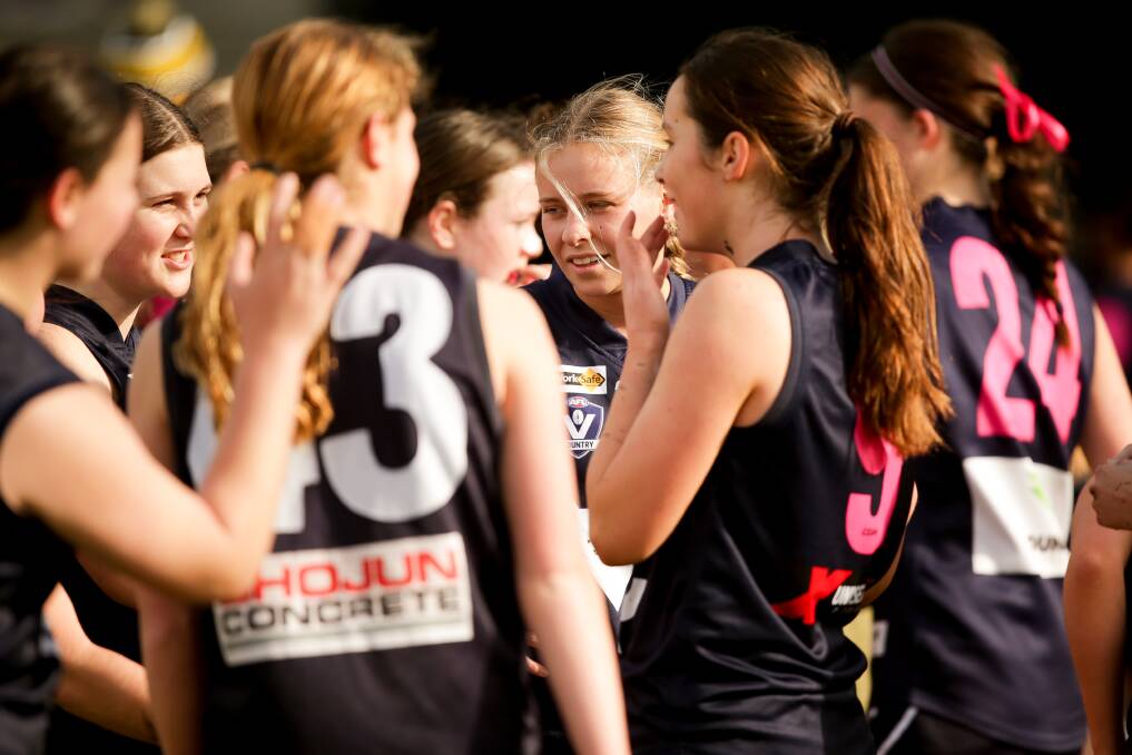 LET'S GO: Warrnambool will play in the Western Victoria Female Football League under 18 grand final. Picture: Chris Doheny 
