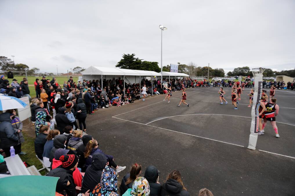 PEOPLE POWER: Cobden and Koroit attracted a crowd to the 2019 Hampden league open grade netball grand final. Picture: Mark Witte 
