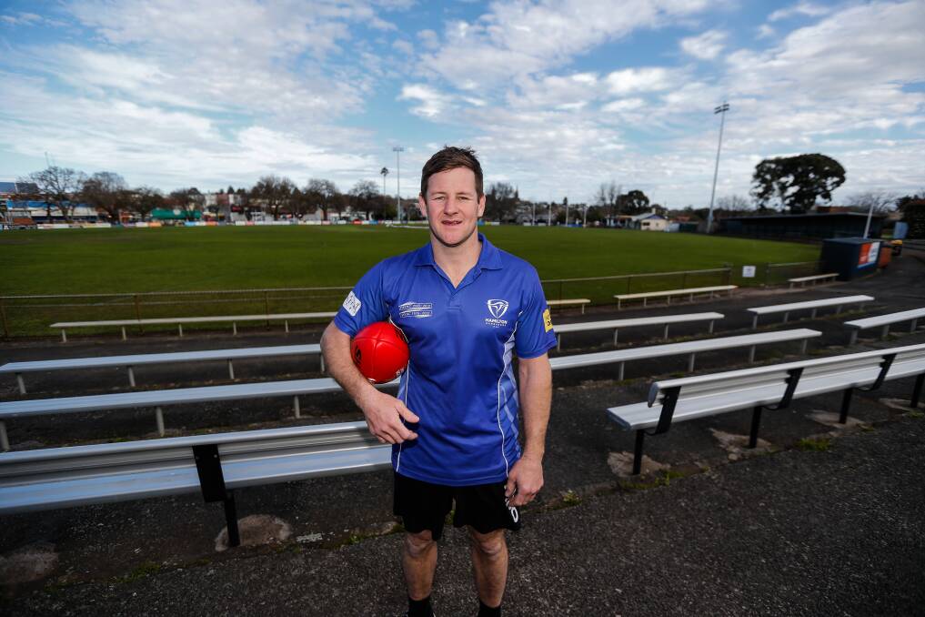 HOME SWEET HOME: Hamish Waldron has played a lot of football at Hamilton's Melville Oval. Picture: Anthony Brady 