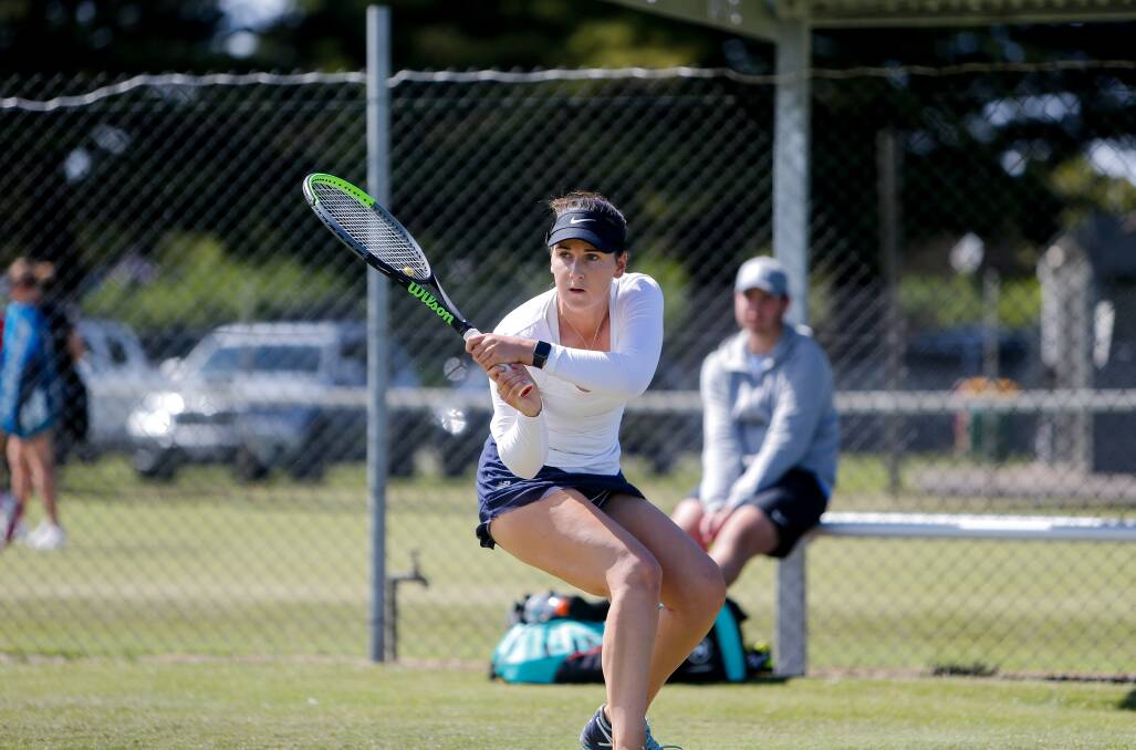 ONE TO GO: Nicole Mullen will play in the Warrnambool Grasscourt Open women's final on Wednesday. Picture: Anthony Brady