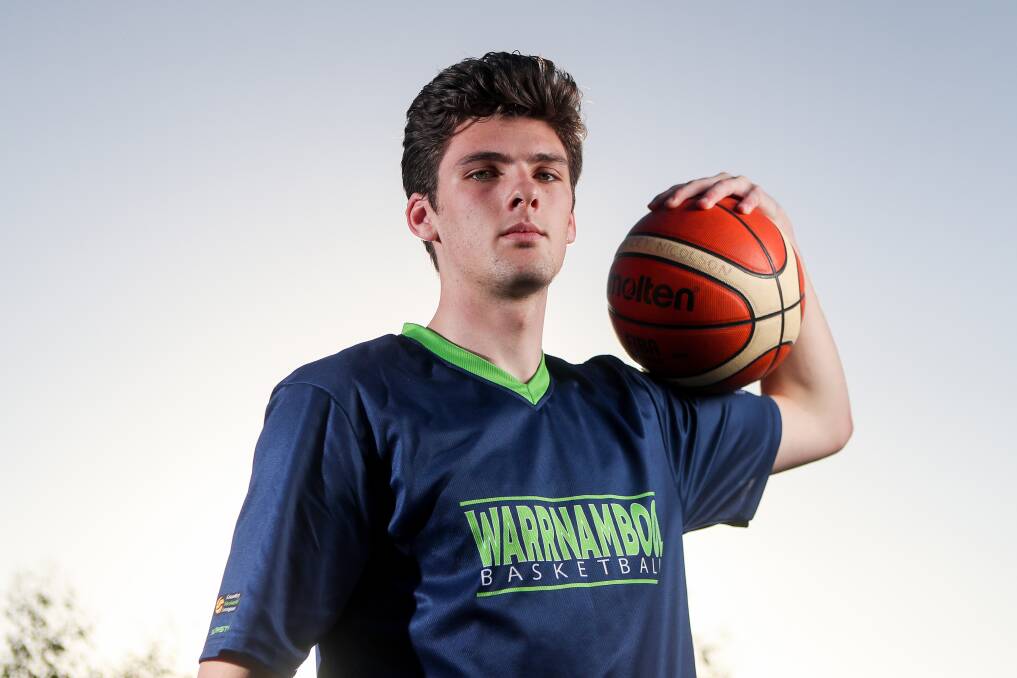 BALLER: Mailors Flat teenager Riley Nicolson enjoys playing basketball for Warrnambool Seahawks and would love to play Big V for his home club. Picture: Morgan Hancock 