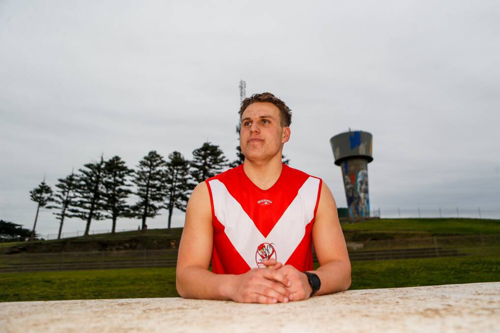 LOOKING AHEAD: AFL hopeful George Stevens is working his way back from a serious knee injury. Picture: Anthony Brady 