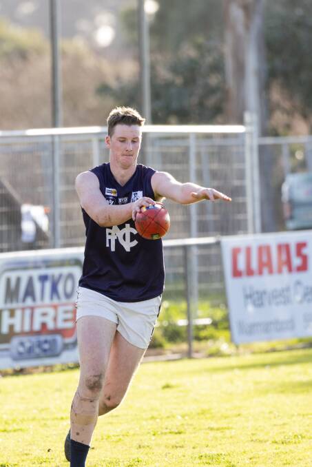 Ruckman Hugh Giblin will play a key role for Nirranda in 2024. Picture by Anthony Brady 
