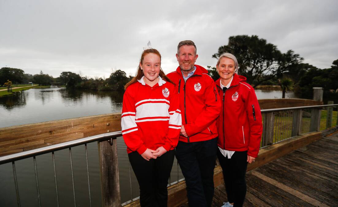 MEMORIES: The Van de Camp family - Hannah, dad Ben and mum Alison - were meant to be involved in Hampden league junior grand finals as players and coaches. Picture: Anthony Brady