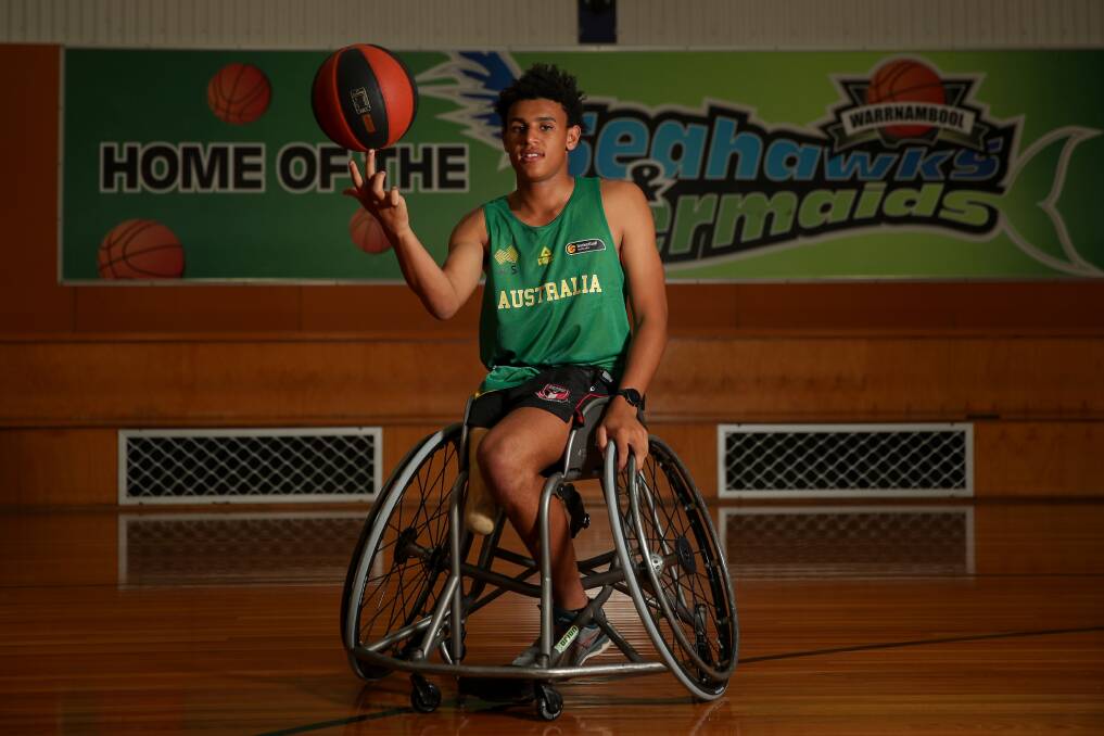 IN A SPIN: Jaylen Brown is part of the Australian wheelchair basketball programs. Picture: Morgan Hancock 