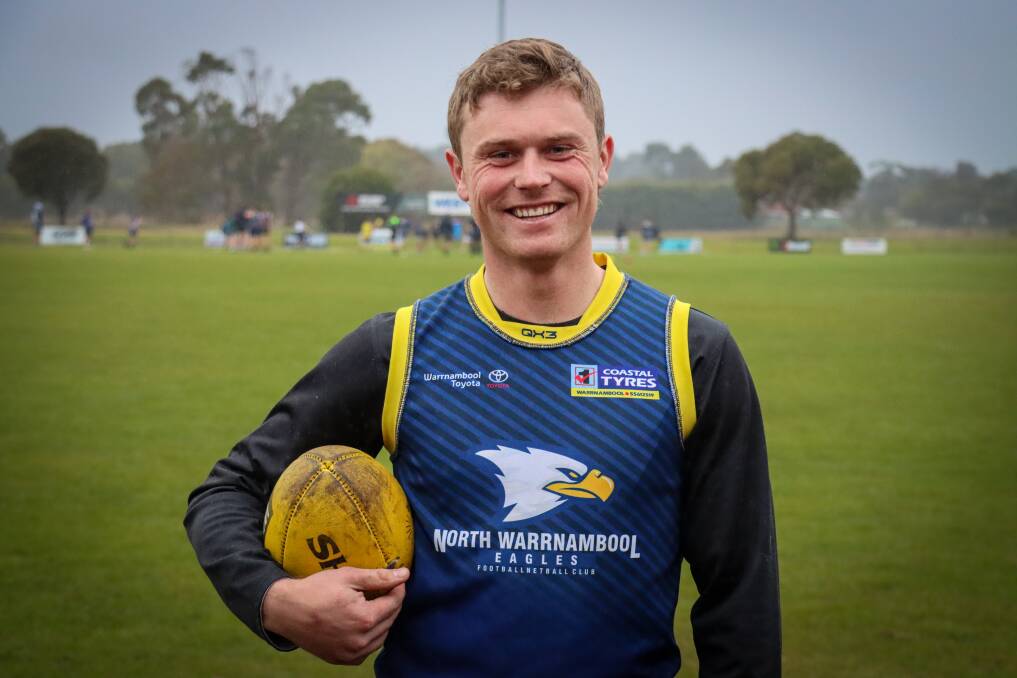 Harley Cobb travels from Colac to play for North Warrnambool Eagles. Picture by Justine McCullagh-Beasy 