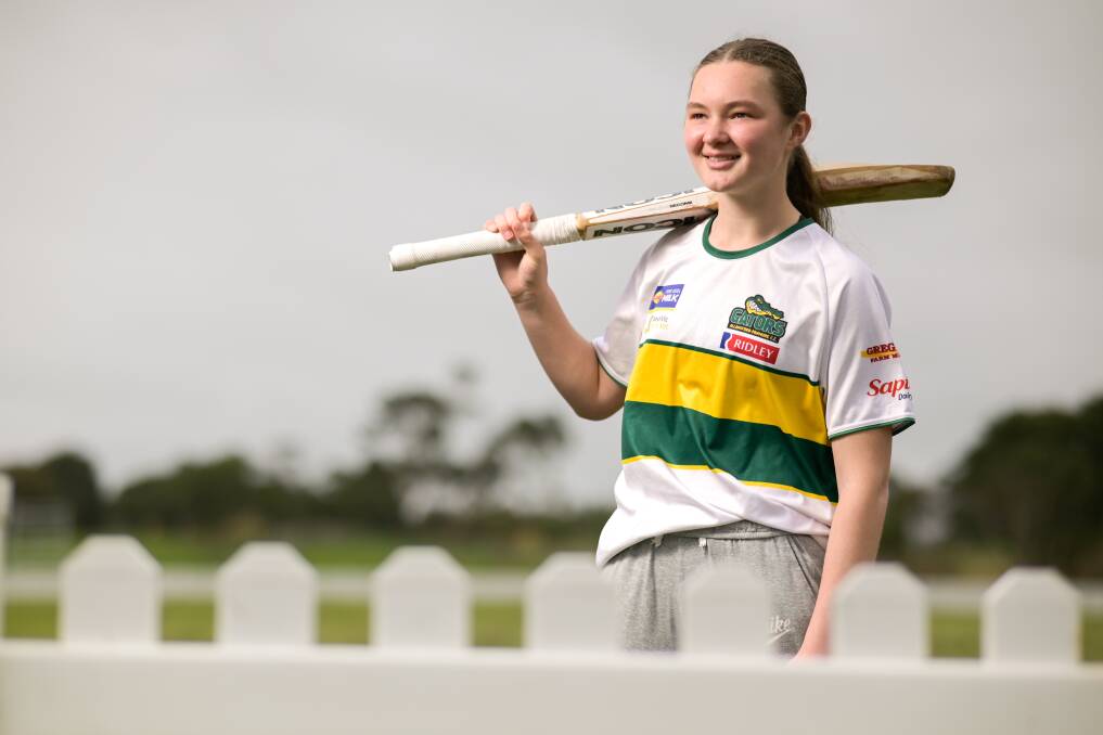 SUMMERTIME: Grace Schrama also plays cricket for Allansford-Panmure. Picture: Chris Doheny 