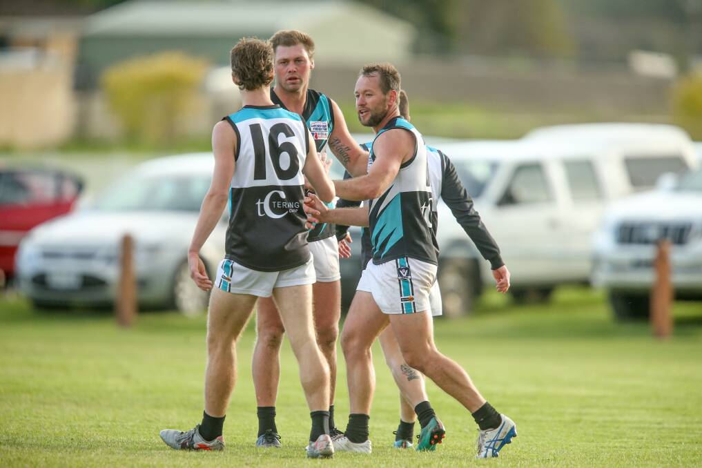 IDEAL CONDITIONS: Kolora-Noorat's Joel Moloney, pictured in a game earlier this season, enjoyed the persistent rain on Saturday. Picture: Chris Doheny 