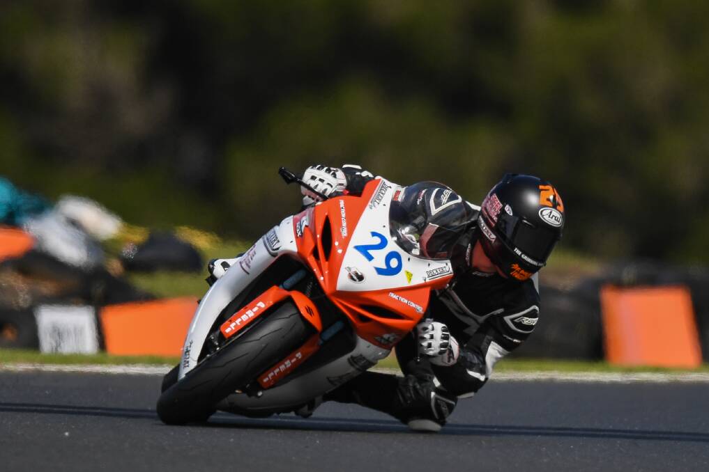 FAST AND FURIOUS: Ted Collins is preparing for the Australian Superbike Championship to re-start. He competes in the supersport 600 class. 