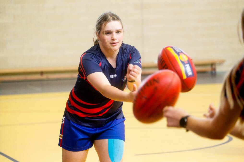 Annabelle Glossop during a GWV Rebels' pre-season training session. Picture by Anthony Brady 