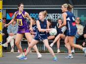 Warrnambool goal shooter Carly Peake in action against Port Fairy. Picture by Justine McCullagh-Beasy 