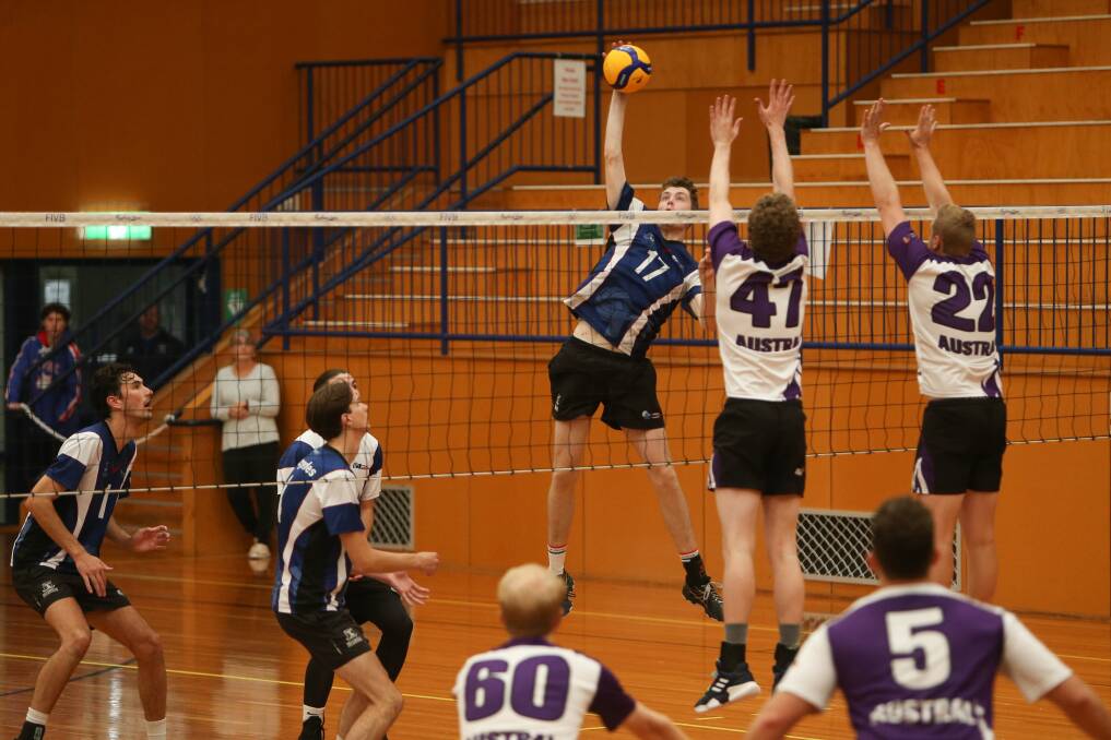 JUMPING INTO FINAL: Melbourne University Renegades' Darcy Wischer plays a shot in the men's honours final in Warrnambool. Picture: Chris Doheny
