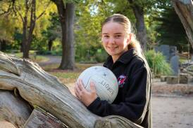 Koroit netballer Chloe Gleeson, pictured at Warrnambool's Botanic Gardens, is enjoying her time in the Saints' senior team. Picture by Justine McCullagh-Beasy 