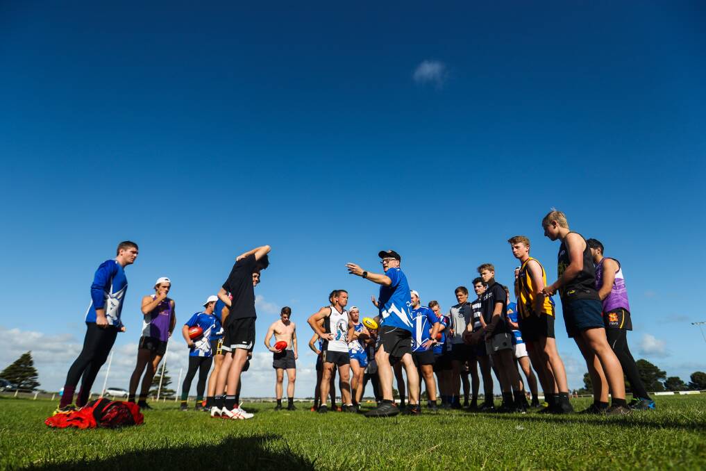 COACH TALK: Players could soon be training, albeit in smaller groups than this one seen at Russells Creek earlier this year. Picture: Morgan Hancock 