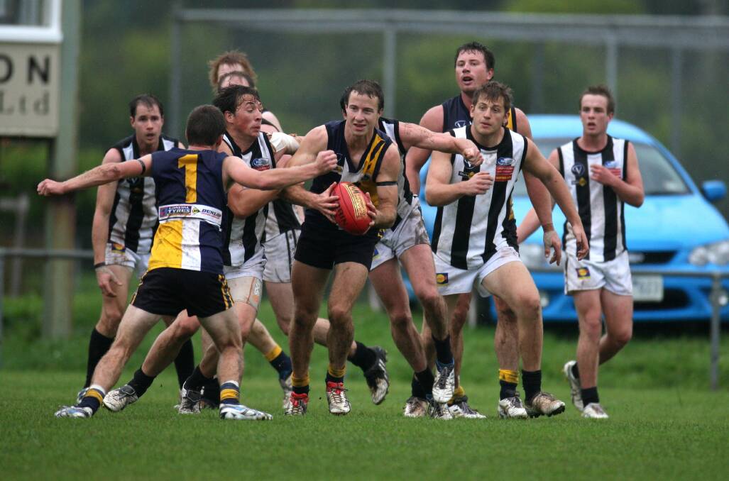 Matthew Wines charges through a pack during a game in 2011. File picture 