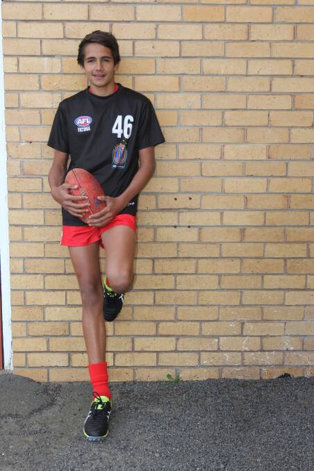 LOFTY HEIGHTS: Jamarra Ugle-Hagan, pictured aged 14 in 2016, represented Victoria at the AFL Kickstart Indigenous Championships in Townsville. 