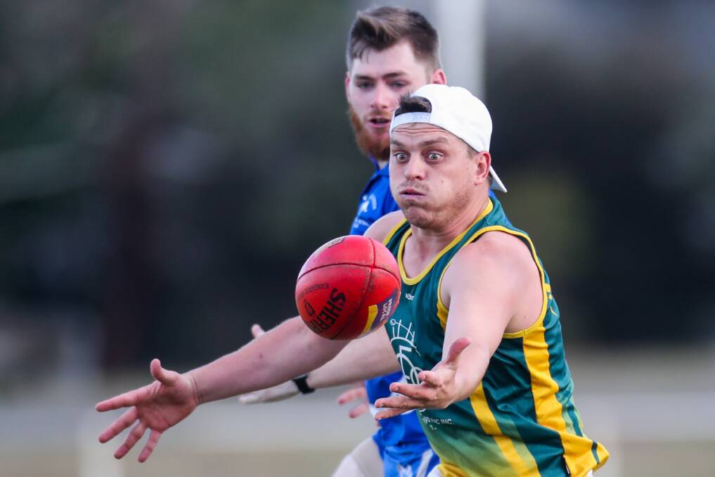 FOCUSED: Joe Kenna is back in green and gold after rejoining Old Collegians. Picture: Morgan Hancock 