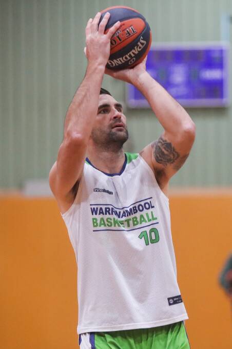COACH'S CALL: Alex Gynes, pictured at training on Thursday night, is unsure if he'll play against Warrandyte or just lead from the sidelines. Picture: Morgan Hancock 
