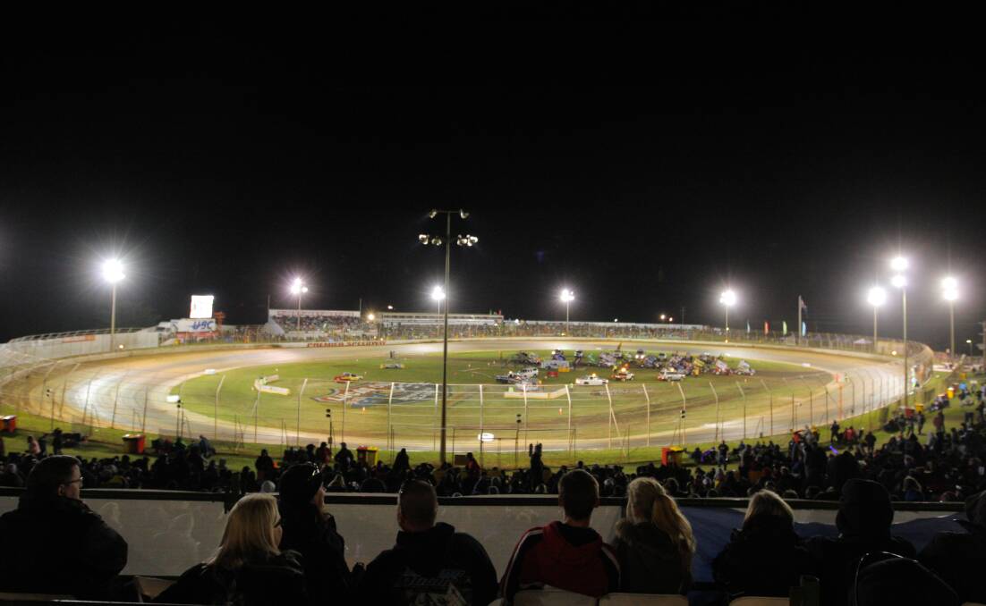 SPECTACLE: Premier Speedway in its glory during a Grand Annual Sprintcar Classic. Picture: Morgan Hancock 