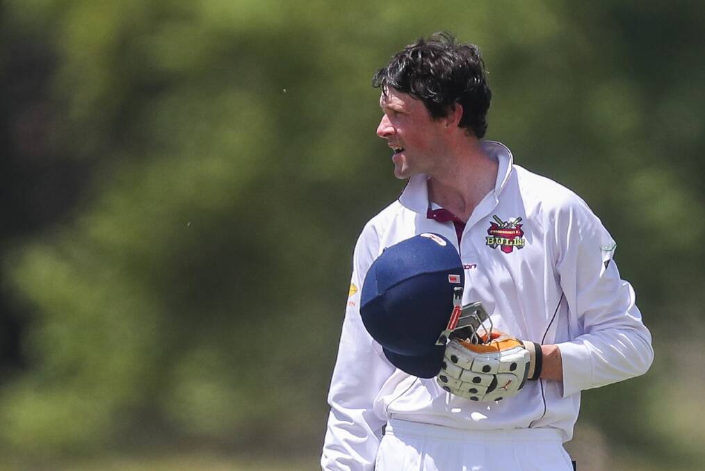 SUNNY SATURDAY: Pomborneit's Steven Murphy spent 170 minutes at the crease on Saturday, making 44 runs in the Bulls' win over Terang. Picture: Morgan Hancock