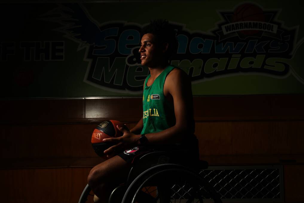 LOOKING AHEAD: Jaylen Brown is part of Basketball Australia's wheelchair program. Picture: Morgan Hancock 