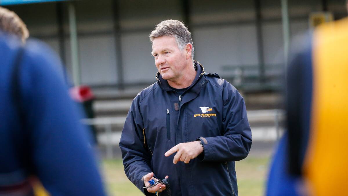 FOR THE LOVE OF THE GAME: Adam Dowie is enjoying his coaching stint at North Warrnambool Eagles. Picture: Anthony Brady 