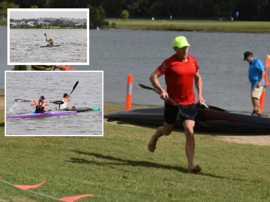 HARD WORK: The Johnson family competed in the Canoe Marathon Australian Championships. 