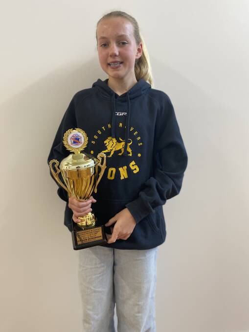 LION PRIDE: South Rovers' Ivy Jane Richardson won the WDFNL 13 and under best and fairest. Picture: Nick Ansell 