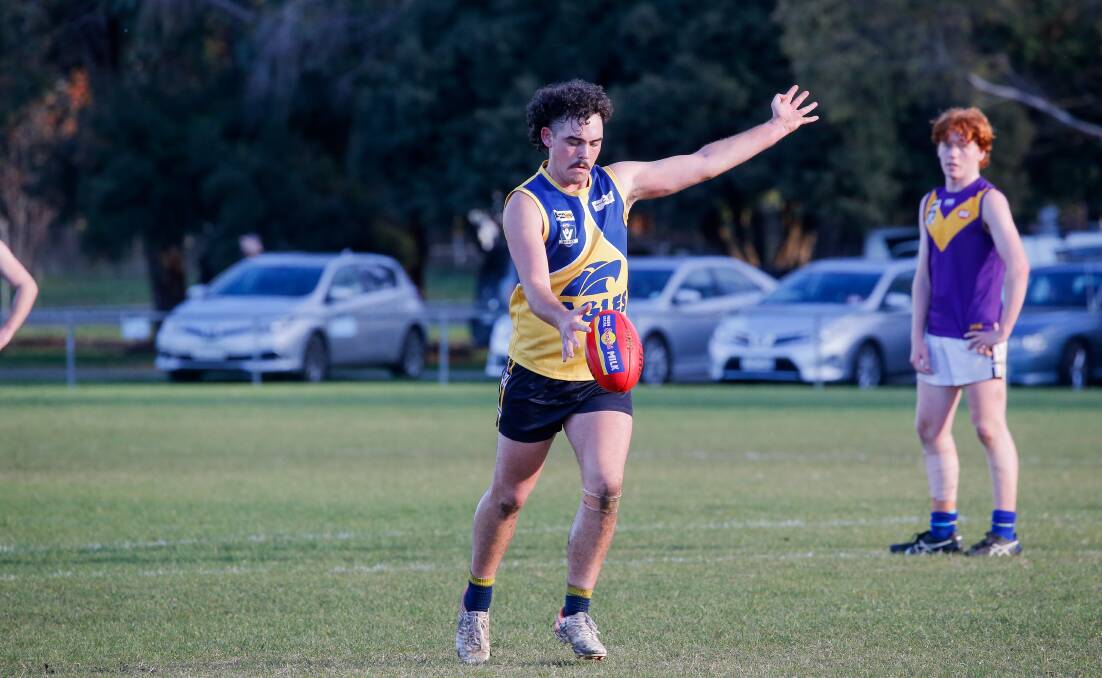 RED-HOT FORM: Jack Burke kicked five goals for North Warrnambool Eagles on Saturday. Picture: Anthony Brady 