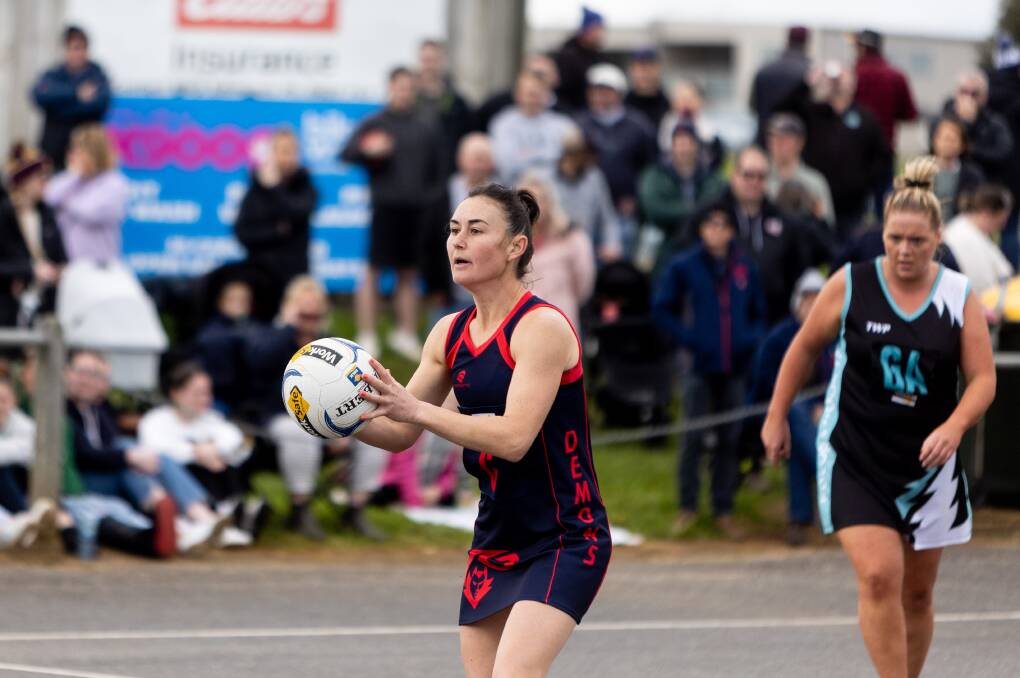 Midcourter Anna Archie was impressive in Timboon Demons' elimination final win. Picture by Anthony Brady 