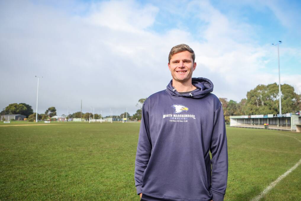 Nathan Vardy is stepping into senior coaching and will lead North Warrnambool Eagles in 2024. Picture by Anthony Brady 