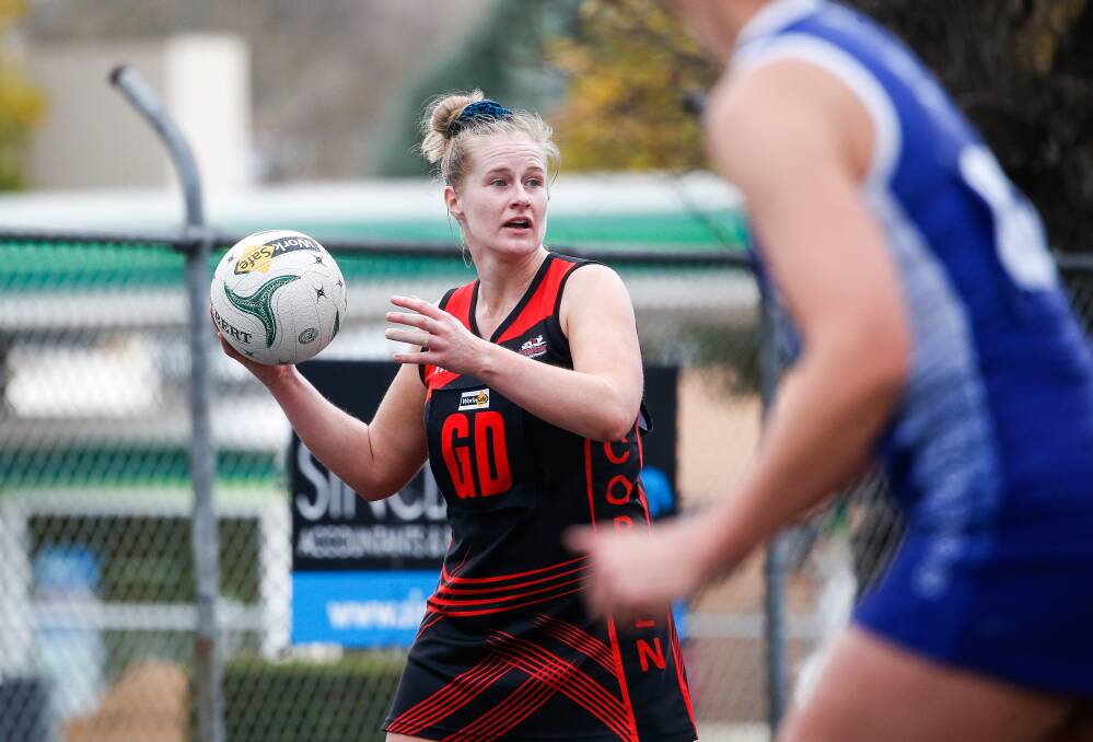 GAME DAY: Nadine McNamara won a Hampden league best and fairest as a goal defender. Picture: Anthony Brady 