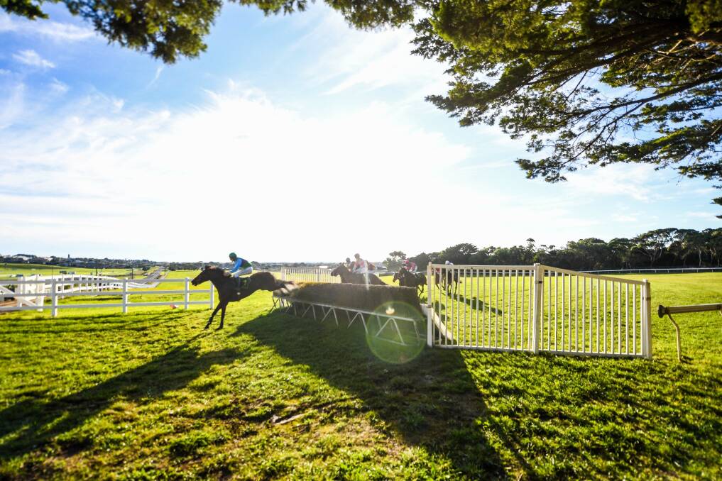STUNNING: Horses navigate the Grand Annual course at Warrnambool on Tuesday. Picture: Morgan Hancock 