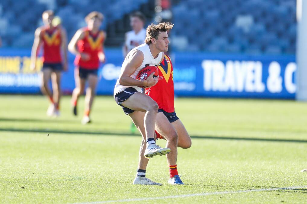 ON THE CUSP: Isaac Wareham played for Vic Country at the AFL under 18 national championships in 2019. Pictured: Morgan Hancock 