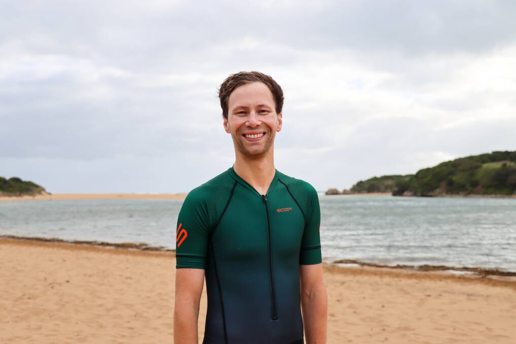 Joel Wallace won the second Warrnambool Tri Club mini series event at Blue Hole. Picture by Justine McCullagh-Beasy 