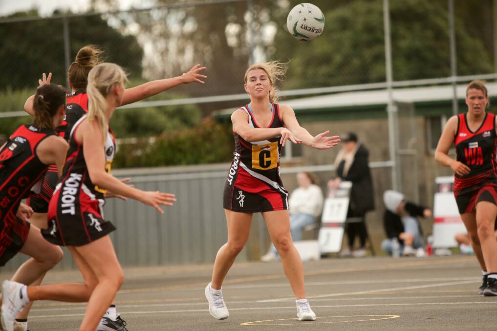 MAKING A MARK: Millie Jennings is one of Koroit's emerging netballers. Picture: Chris Doheny 