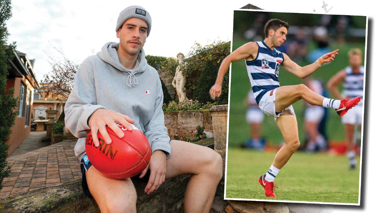 EARNING HIS STRIPES: South Warrnambool teenager Liam Herbert is on Geelong's VFL list for the first time. Pictures: Anthony Brady, Cats Media 