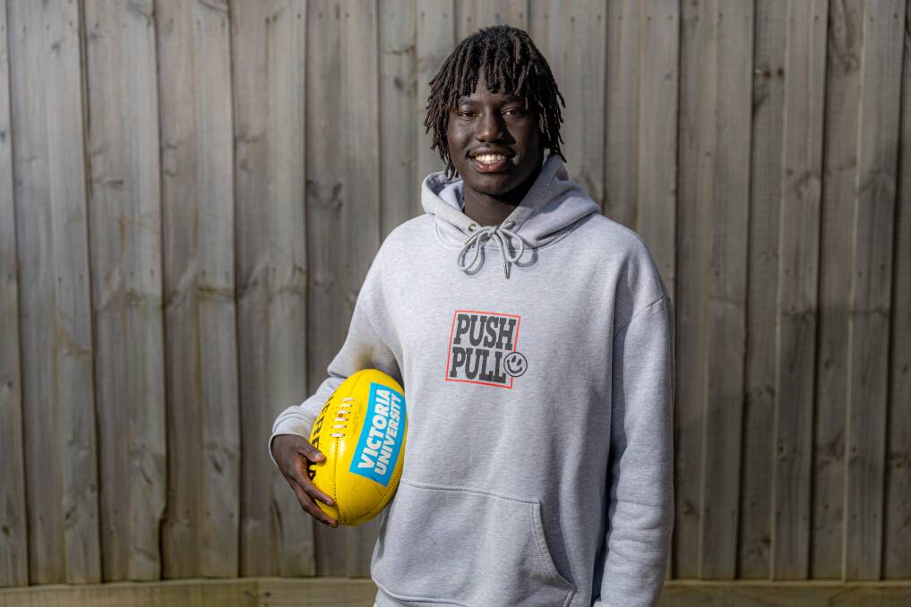 Luamon Lual is hoping to make an AFL list after a standout top-age season in junior ranks. Picture by Eddie Guerrero 
