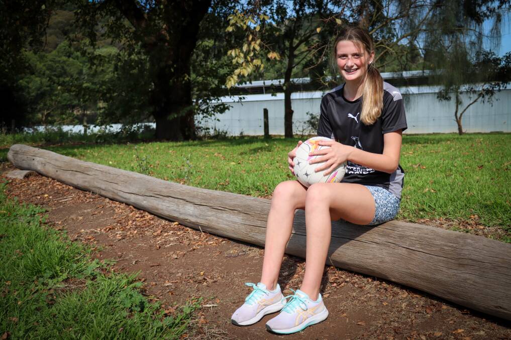 Isobel Sinnott, 15, has graduated to Camperdown's open grade netball team. Picture by Justine McCullagh-Beasy 