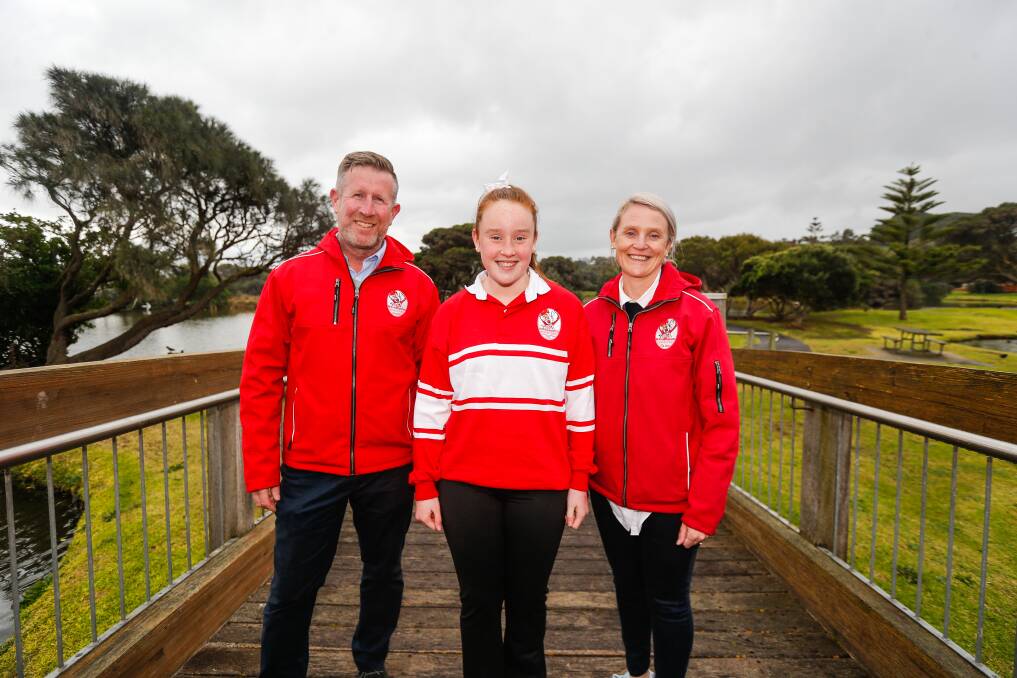 KODAK MOMENT: The van de Camps - Ben, Hannah and Alison - love being involved in with the Hampden Football Netball League. Picture: Anthony Brady 