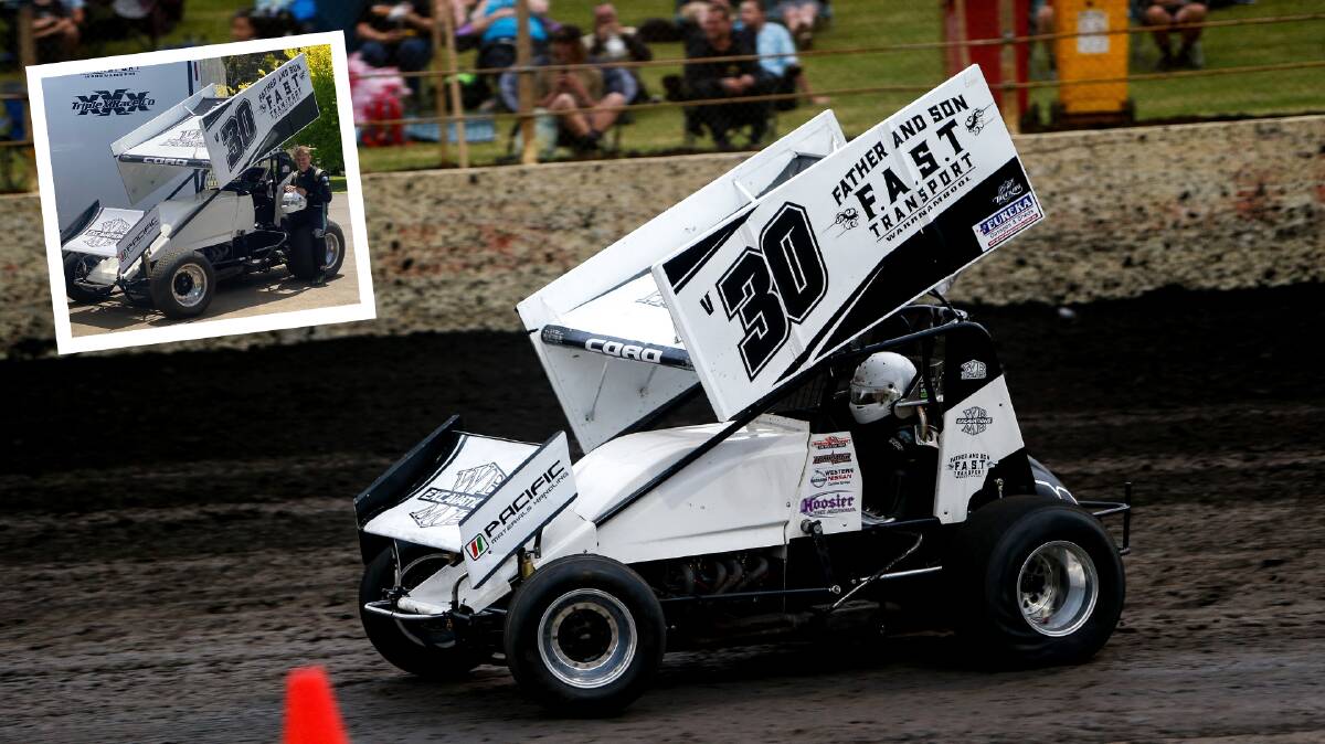 NEW ADVENTURE: Michael Coad is learning the ropes after crossing from super rods to sprintcars. Picture: Anthony Brady 