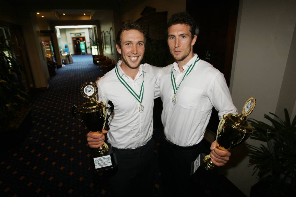 BEST BROTHERS: Joe and Levi Dare shared the 2012 Maskell Medal, along with Camperdown's Sam Chapman and Warrnambool's Tim Hunt. Levi Dare is now a three-time winner. 