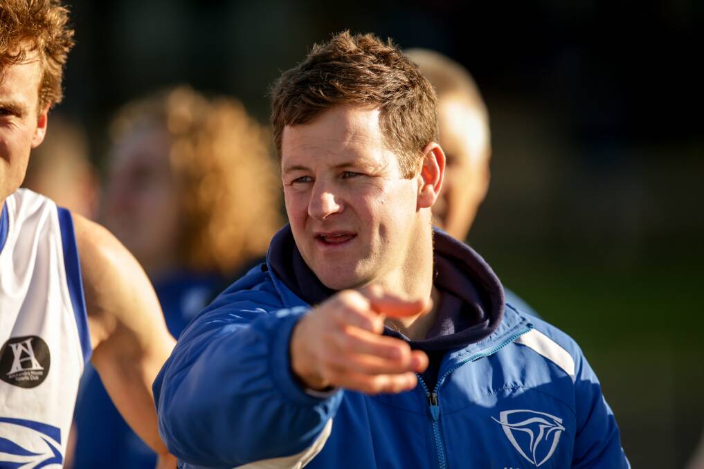 This way to finals for Hamilton Kangaroos coach Hamish Waldron. Picture by Chris Doheny 