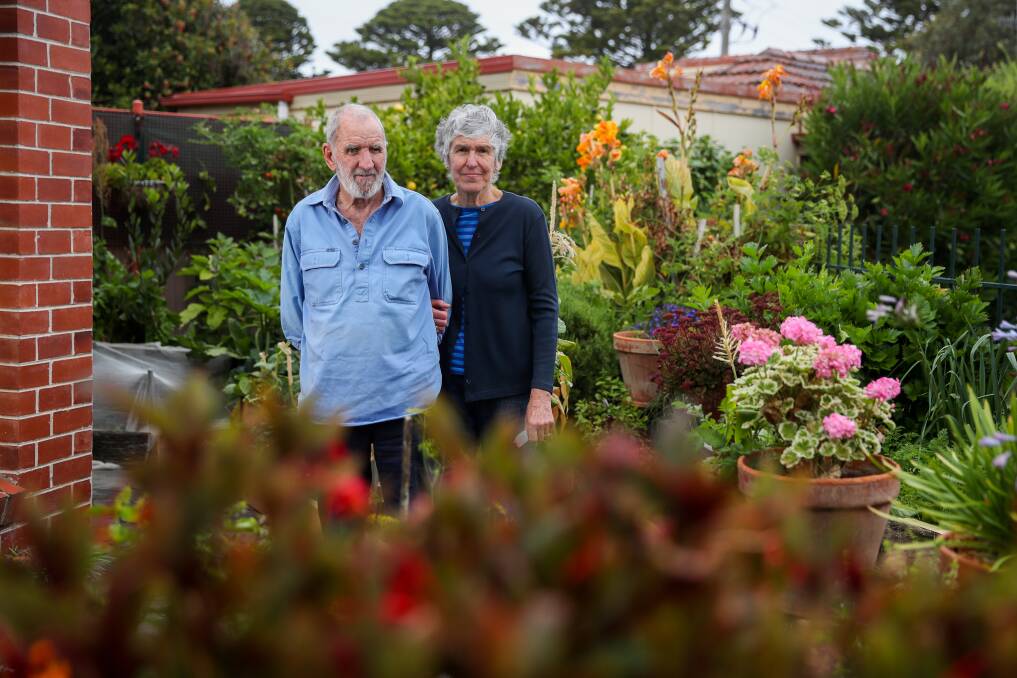 COLOURFUL: Brian and Liz Kenna have made the entire front yard of their home into a veggie garden. Picture: Morgan Hancock