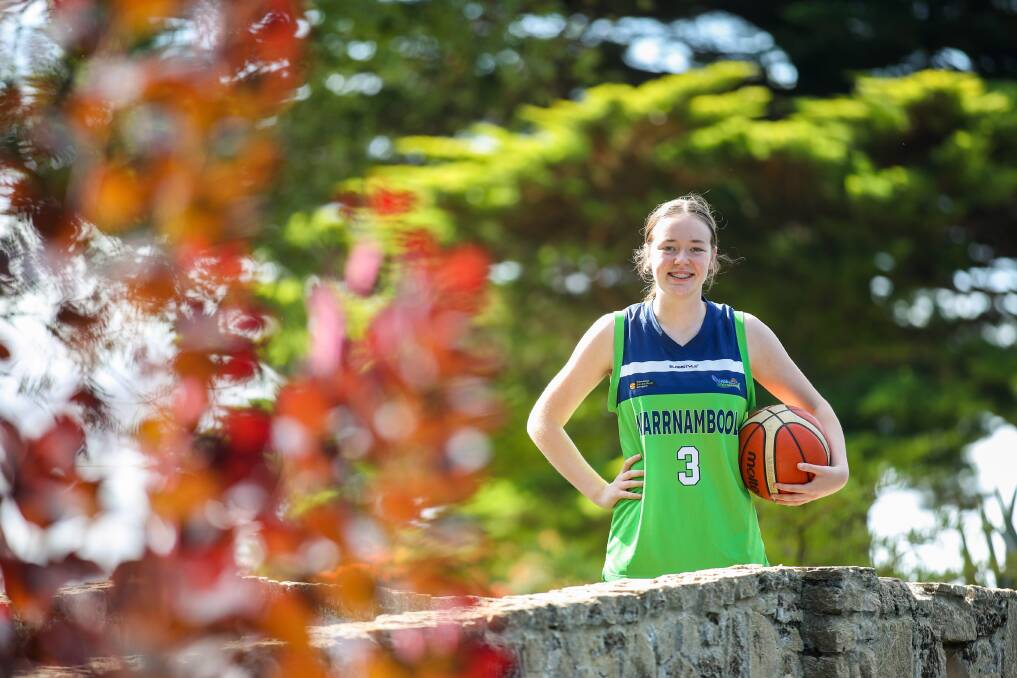 STANDING TALL: Meg Carlin, 16, is one of Warrnambool Mermaids' promising basketballers. Picture: Morgan Hancock 