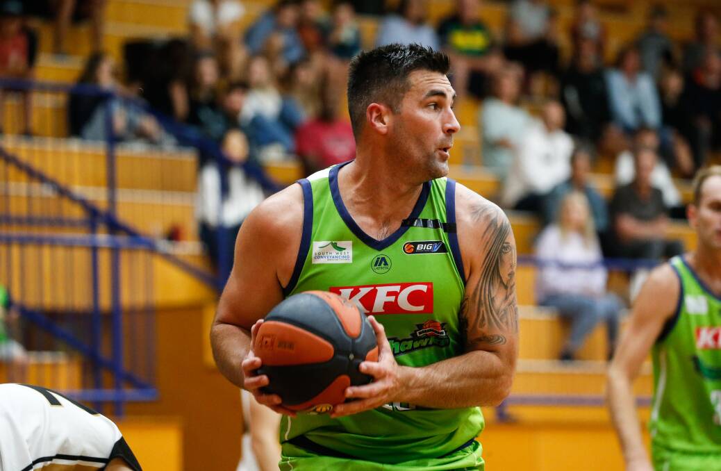 DOMINANT: Alex Gynes scored 25 points and reeled in 19 rebounds for Warrnambool on Saturday night. Picture: Anthony Brady 