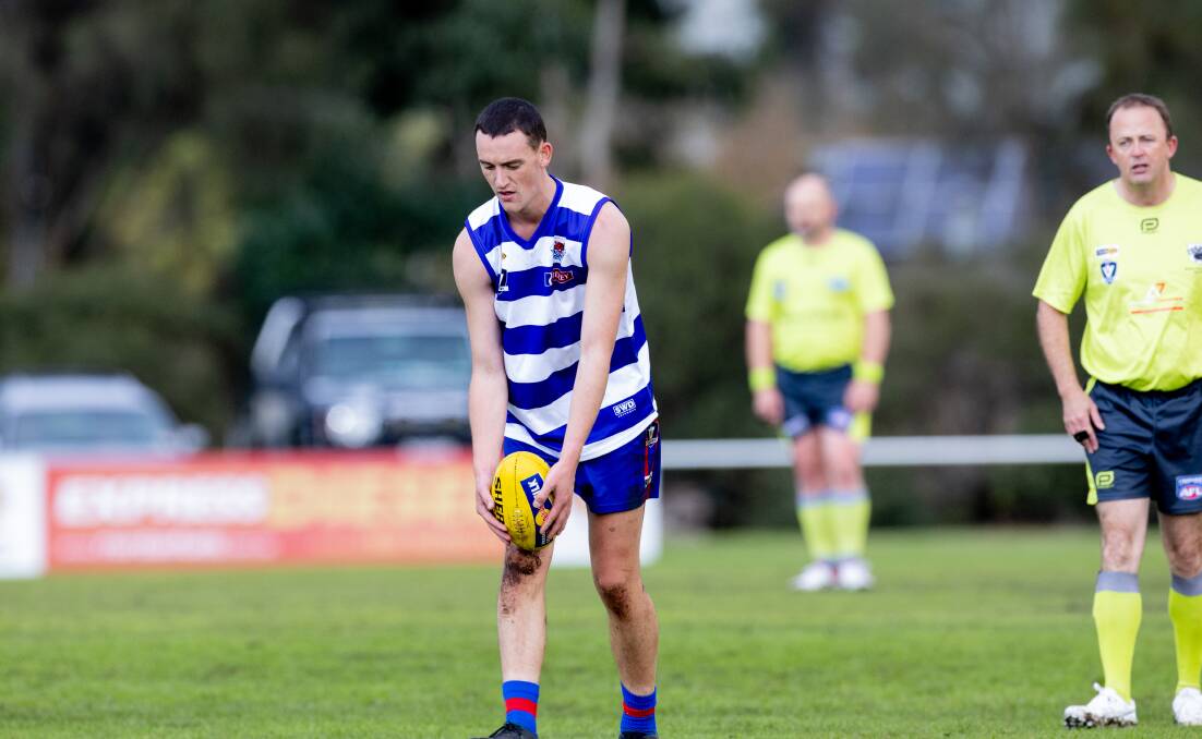 Will Kain kicked six goals for Terang Mortlake on Saturday. Picture by Anthony Brady 