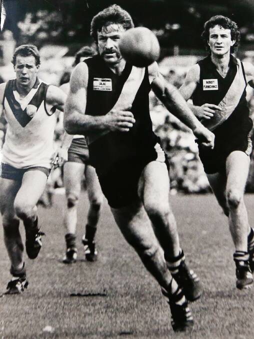 BIG IMPACT: Peter Moore's finals experience came to the fore for Colac-Coragulac in 1985's decider. 