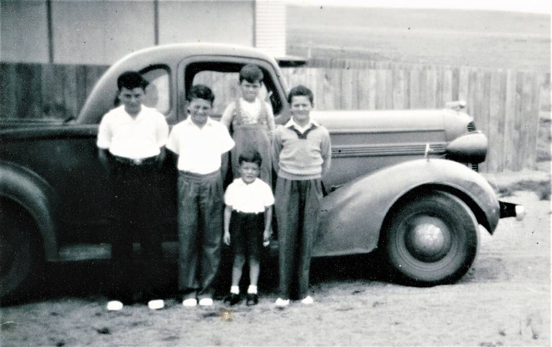 MEMORIES: The Hockley clan with their Fargo ute. 