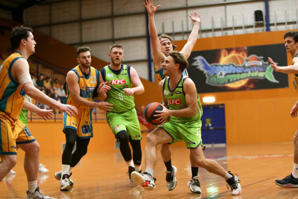 POINT TO PROVE: Guard Benson Steere drives to the basket for Warrnambool Seahawks. Picture: Chris Doheny 